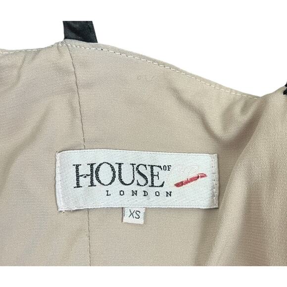 House of CB Odelia Lace Mini Dress Dress Black Scalloped Hem Sexy Size XS - Picture 6 of 7